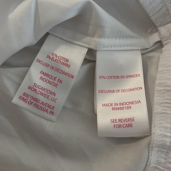 New Breah Sleeveless Button Down Shirt Size 16 Top White - Picture 7 of 10